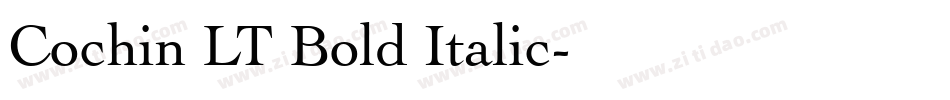 Cochin LT Bold Italic字体转换